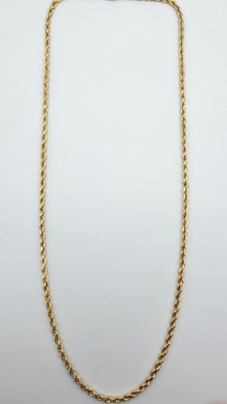 Cadena de Oro 18K, Cordón Macizo, 30gr, 60cm