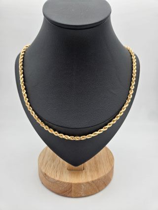 Cadena de Oro 18K, Cordón Macizo, 30gr, 60cm