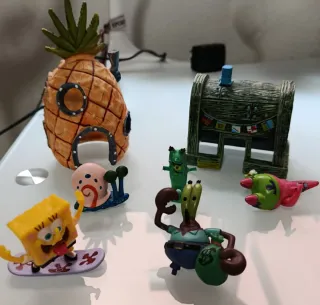 Decoración Pecera Bob Esponja Plástico