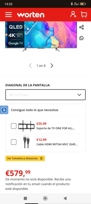 TV TCL 50C635 QLED 50 4K Ultra HD