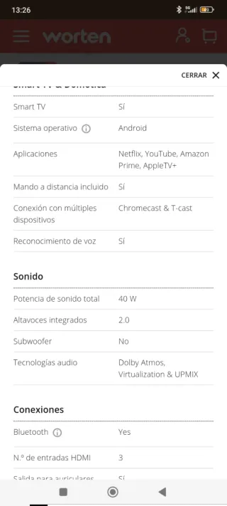 TV TCL 50C635 QLED 50 4K Ultra HD