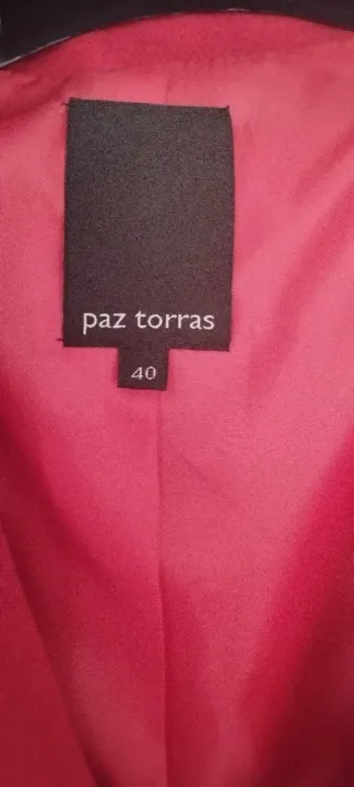 Abrigo Paz Torras Rojo Talla 40