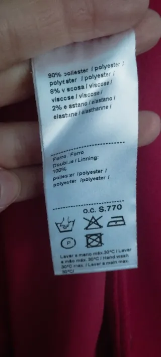 Abrigo Paz Torras Rojo Talla 40