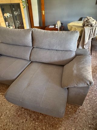 Sofá 2 y 3 plazas gris tela