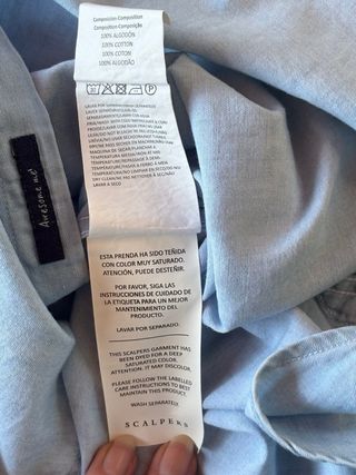 Camisa Vaquera Hombre Scalpers Azul Claro 39 nueva