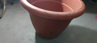 Maceta grande de jardín marrón