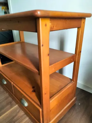 Mueble TV madera con 2 cajones