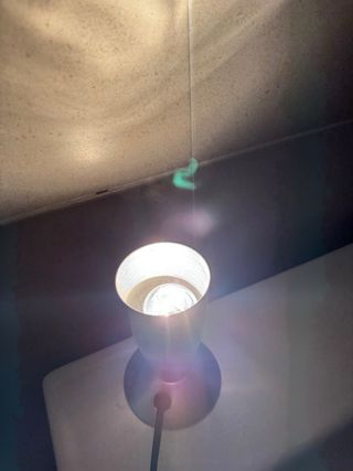 Lámpara de lava azul y verde