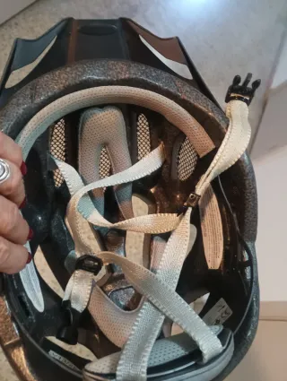 Casco Crivit Rosa y Blanco