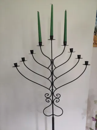 Candelabro Hierro Forjado 9 Brazos