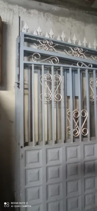 Puerta de hierro forjado señorial