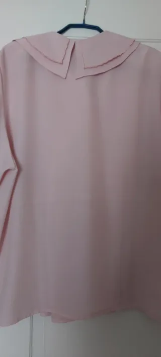 Blusa rosa palo cuello Peter Pan T44