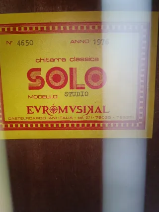 Chitarra Classica Solo Studio 1976