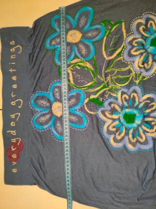 Falda elástica estampada flores Talla XL