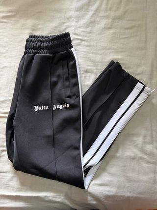 Pantalones Palm Angels negros con rayas blancas