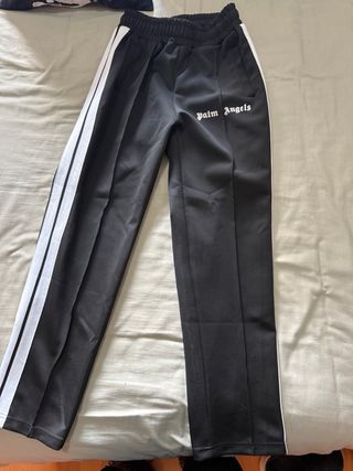 Pantalones Palm Angels negros con rayas blancas