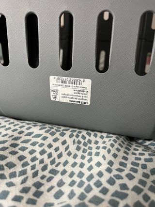 Transportín para mascotas gris y amarillo