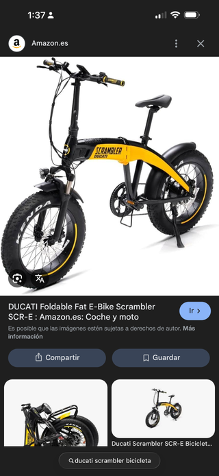 Bicicleta Eléctrica Ducati Scrambler Fat Bike