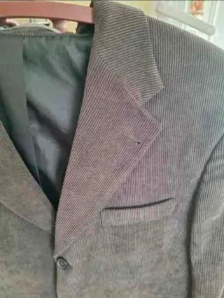 Americana de pana gris