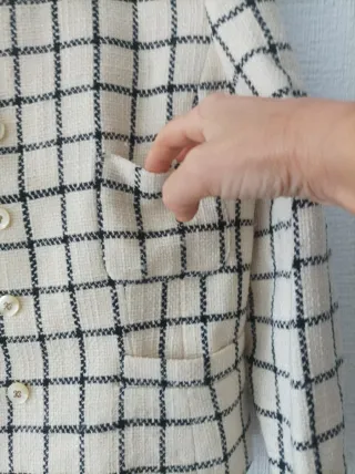 Chaqueta de cuadros mujer