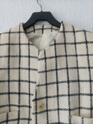 Chaqueta de cuadros mujer