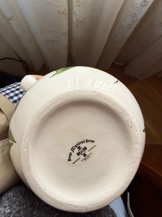 Mueble palangana de madera y cerámica