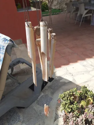 Campanillas de viento de bambú