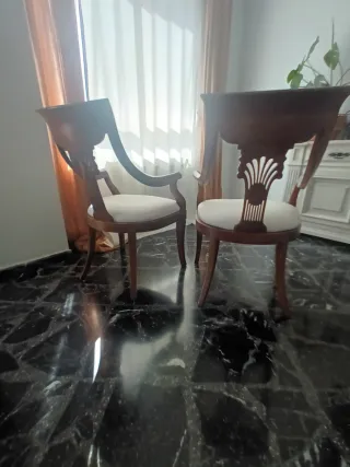 Pareja de sillones de madera