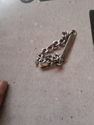 Pulsera Plata 925 con Plata Grabada 35g medio