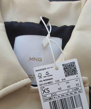 Biker Mango Efecto Piel Beige