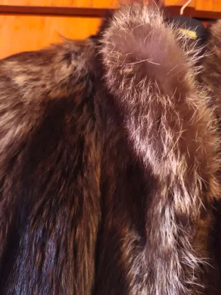 Abrigo Piel Marmota Marrón