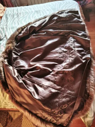 Abrigo Piel Marmota Marrón