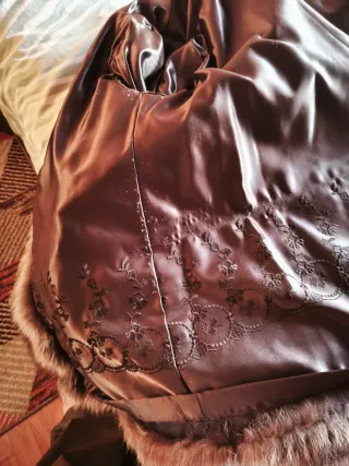 Abrigo Piel Marmota Marrón