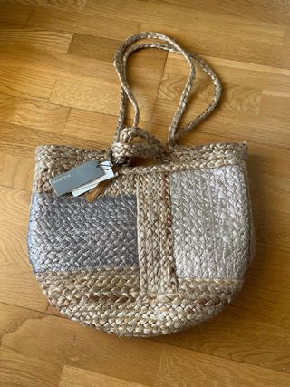 Bolso Parfois beige y plateado nuevo con etiqueta