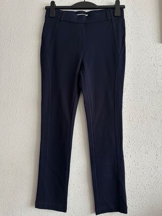 2 Pantalones Punto Roma Negro y azul