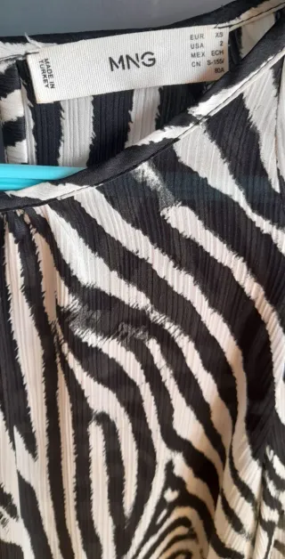 Camisa MNG Mujer Estampado Cebra