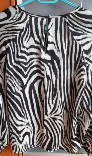 Camisa MNG Mujer Estampado Cebra