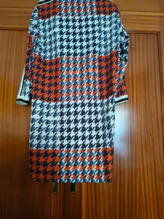 Vestido estampado pata de gallo