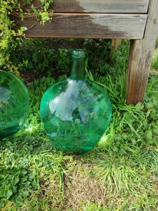 Jarro decorativo ayelense vintage verde