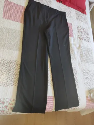 Pantalón mujer marrón chocolate