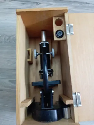 Microscopio de madera