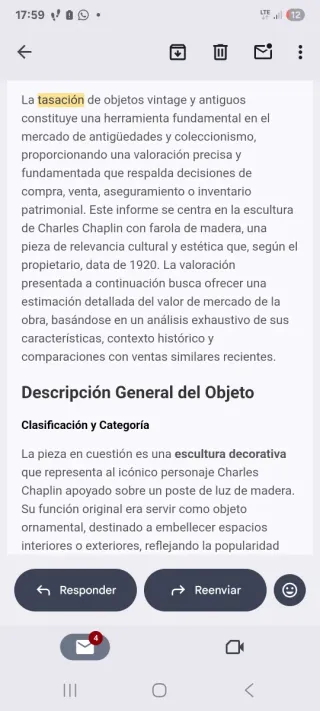 Figura Charles Chaplin grande de resina