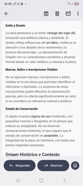 Figura Charles Chaplin grande de resina