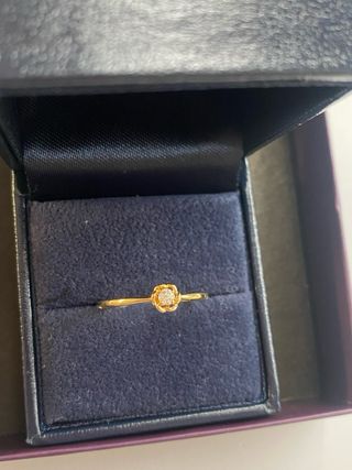 Anillo Oro 18k Diamante Blanco Gassan