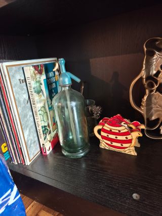 Botella Sifón Antigua Vidrio. Azul