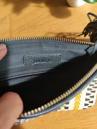 Cartera de mano tejida multicolor, doble  uso