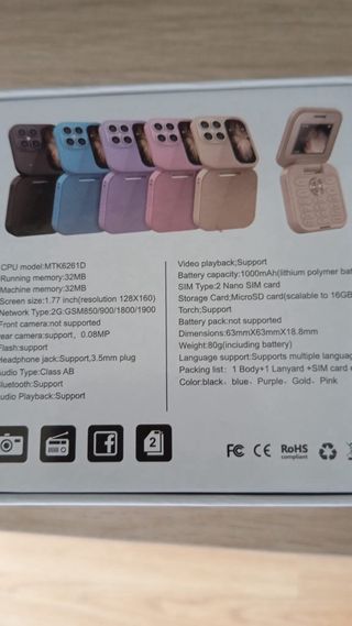 Telemóvel Dobrável I17 Pro Dourado/Prateado