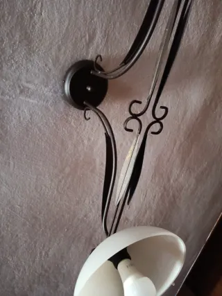 Lámpara de techo forja marrón