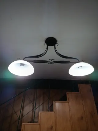 Lámpara de techo forja marrón