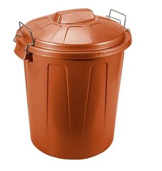 Cubo Marrón Plástico Duro 31L